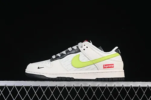 All categories Nk SB Dunk Series Nk SB Dunk Low High-end customized low-top sneakers Nike SB Dunk Low Supreme co-branded Fluorescent green hook Anniversary high-end customized low-top casual sneakers XS6089-625
